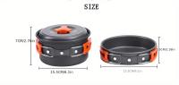 Juego de Cocina Portátil BOPORO para Acampar Ollas y Sartenes Livianas Ideal para Mochileros Compatible con Estufa Portátil Perfecto para Cocinar al Aire Libre y Viajes de Mochilero - details 2