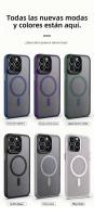 Funda De Carga Inalámbrica Magnética Magsafe Para iPhone 15 14 plus 13 12 11 pro Max Matte Antichoque Bumper Armadura Cubierta Rígida - details 2