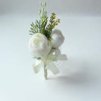 Corsage Rustico Para Novio Y Llavero De Boda Blanco Con Rosa Eucalipto Hiedra Orchidaya Berries Gypsophila Accesorios De Vestimenta Para Bodas Cumpleaños Y Decoración Personal - details 2