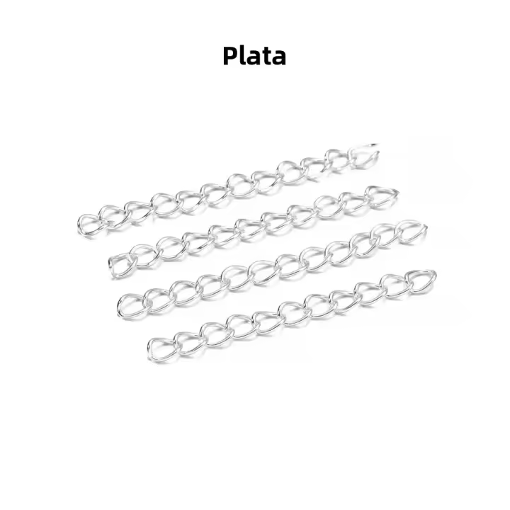 Cadena De Extensión Para Collar Y Pulsera 100pcs Metal Zinc Alloy 50mm 70mm Para Fabricación De Joyas DIY Enlaces Extensos Para Encadenes - 1