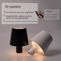 Lámpara De Mesa LED Táctil Recargable Con 3 Niveles De Iluminación Para Estudio Oficina Barra Luz Nocturna Sin Cable - details 5