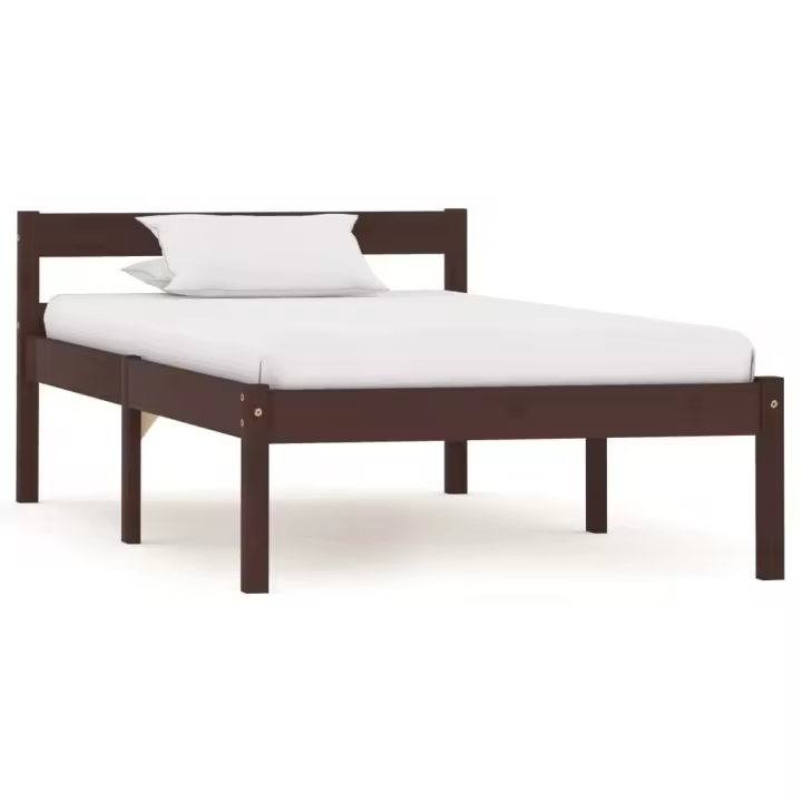Estructura cama sin colchón Madera Pino marron Oscuro 100x200cm - 1