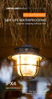 Lámpara De Camping Portátil Retro Impermeable Luz De Emergencia Dimmer Sin Escala Para Colgar En La Tienda De Campaña Y Senderismo Al Aire Libre - details 5