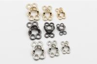 Lote De 10 Pares De Botones Combinados Para Chaqueta De Mink Invisibles Con Gancho Hebilla De Aluminio Platinado Para Abrigo Color Plata Material Metálico Eco-amigable Lavable Sin Niço - details 6