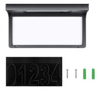 Luz De Número De Casa Solar LED Impermeable Para Exterior Luz De Pared Sin Cable Decorativa Para Jardín Y Puerta Con Signo De Dirección - details 6