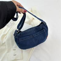 Bolso De Hombro Grande Para Mujer Estilo Casual Simplicidad Bolsa De Compras De Alta Capacidad Bolsa Cruzada De Denim Mensajero - details 14
