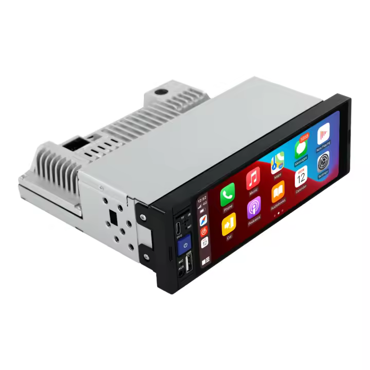 Reproductor Multimedia Universal Para Coche 1DIN Sistema Inteligente Android Con Wireless Carplay Y Android Auto Soporte BT FM Radio AUX Conexión Pantalla Táctil 6.5 Pulgadas Resolución 800x480 - 1
