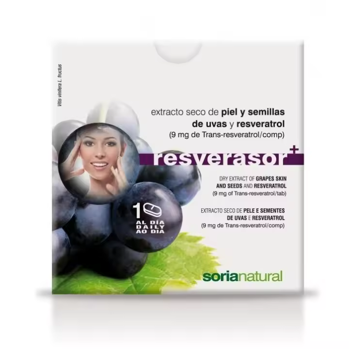 Resverasor Plus Soria Natural. Resveratrol. Antioxidante. Gran concentración de polifenoles. Antienvejecimiento - 1