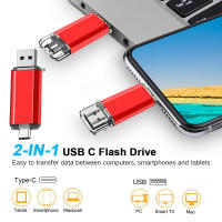 OTG Multifuncional 2 En 1 USB Tipo-C Pendrive 128GB Cle USB Para Teléfono 8/16/32/64 GB Pen Drive Flash Disk De Marca Amzwn - details 0
