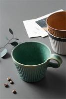Taza De Café De Cerámica Vintage Japonesa Hecha a Mano 320ml Taza De Leche Para Desayuno Y Oficina Taza De Agua Para El Hogar Estilo Rústico - details 1