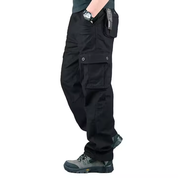 Pantalones Tácticos Para Hombre Algodón Grandes Para Trabajo Al Aire Libre Camuflaje Para Senderismo Pantalones De Trabajo Con Bolsillos - 1