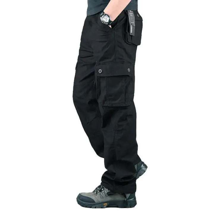 Pantalones Tácticos Para Hombre Algodón Grandes Para Trabajo Al Aire Libre Camuflaje Para Senderismo Pantalones De Trabajo Con Bolsillos - 1