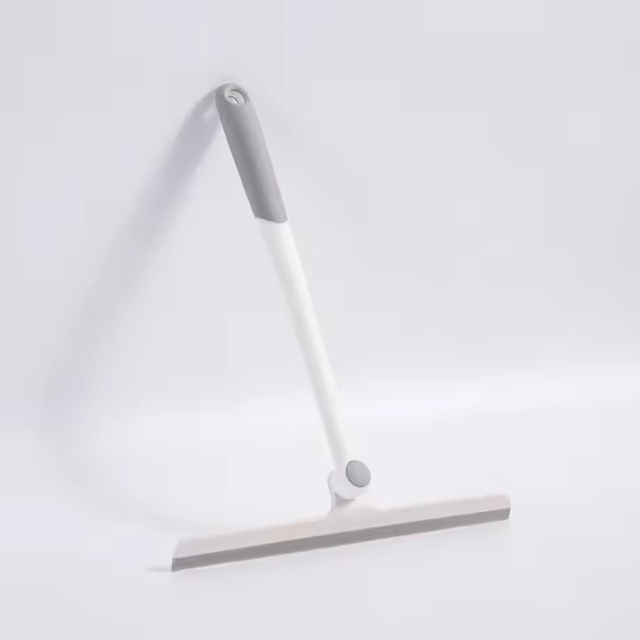 Cepillo De Limpieza Para Ducha Y Espejos Con Soporte De Silicona Rotativo 360 Grados Escobilla De Vidrio Limpiador Ecológico Para Baño - 1