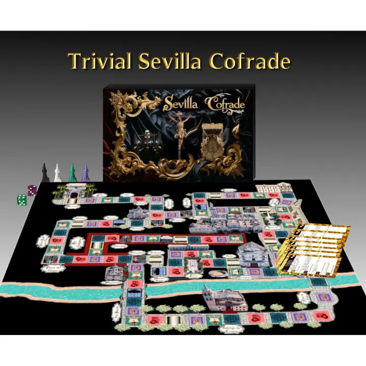 Trivia Sevilla Cofrade. Juego de preguntas y respuestas de la Semana Santa de Sevilla. Con 1400 preguntas y respuestas en 4 categorías: Historia, curiosidades, fotos y música (además de preguntas hay que oír extractos de una marcha y adivinar el nombre) - 1