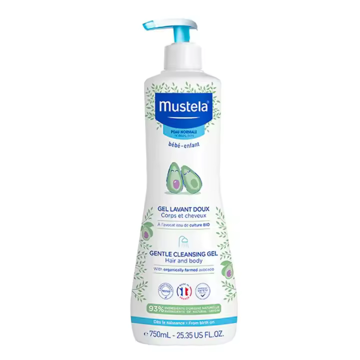 Mustela Gel de Baño Suave con Aguacate Bio 750ml para Bebés y Niños - 1