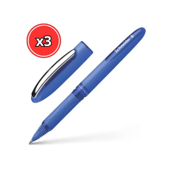 BOLÍGRAFO ROLLER BALL ONE HYBRID 0.5 AZUL, ROJO, NEGRO Y VERDE SCHNEIDER - PACK DE 3 UNIDADES - 1