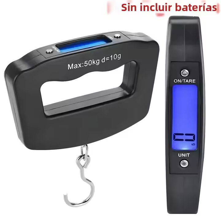 Báscula Digital Portátil Para Equipaje 50kg Con Luz Trasera Herramienta De Pesaje Para Maletas Y Bolsos Escala De Viaje Pendular - 1