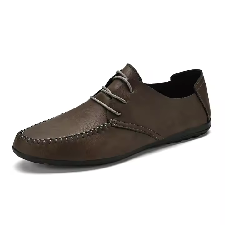 Zapatos De Cuero Para Hombre Con Suelas Suaves Versátiles Para Todas Las Estaciones Tallas Grandes Moda Casual Para Jóvenes Zapatos De Conducción - 1