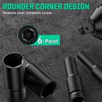 Juego De 10 Piezas De Rodilleras De 6 Puntos 1/2 Pulgada Tamaños Métricos De 8 a 24 Mm Acero Carbono Caja De Almacenamiento Dura Para Mecánicos - details 4