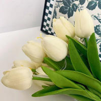 Lámpara De Noche LED En Forma De Tulipán Imitación De Flor Artificial Decoración Para El Hogar Con 5/10 Tulipes PVC - details 10