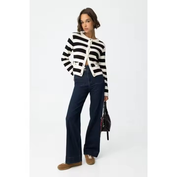 Jeans Marcas Mujer Ropa Tiffosi Tiffosi mujer Olivia  Jeans pierna ancha -Tiffosi- Olivia_12 E10 azul oscuro - 1