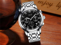 Reloj De Hombre LIGE 2024 Chronógrafo Deportivo De Lujo Marca Relojes De Cuarzo Acero Inoxidable Impermeable Con Manos Luminosas Y Calendario Completo - details 14
