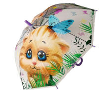 J.S ONDO Paraguas Transparente Bastón Plegable, 50cm Cerrado de NIÑO O NIÑA, Automático, 8 Varillas Resistente Al Viento,DIBUJO ANIMADO CON SILVATO - details 4