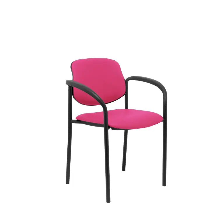 Piqueras Y Crespo Silla Fija Villalgordo Similpiel Rosa con Brazos - 1