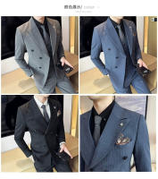 Traje De Boda Para Hombre 2025 Diseño Elegante Y Moderno De Terciopelo De Alta Calidad Doble Filo Con Chaleco Y Pantalones - details 3