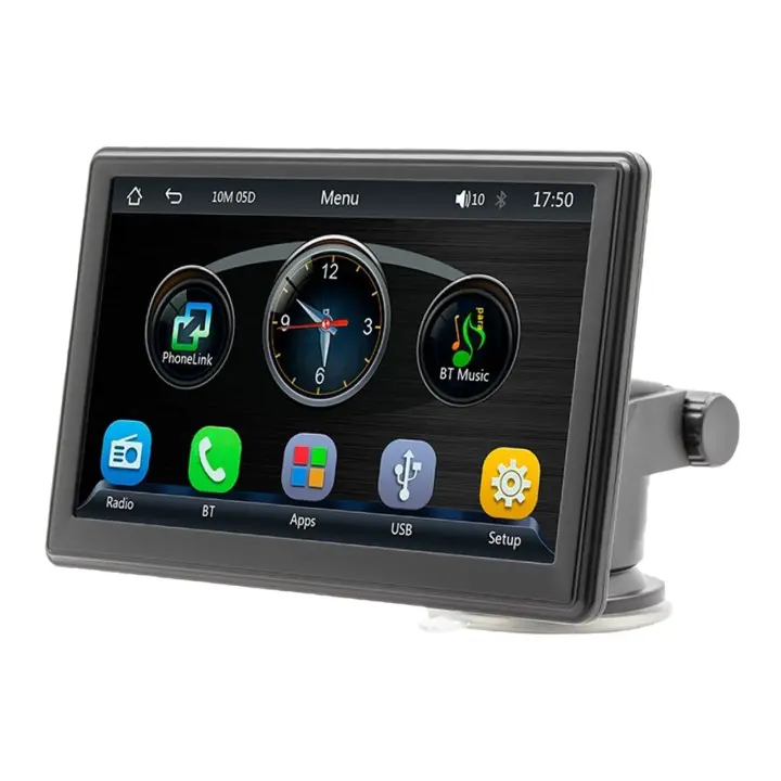 Coche 7 "HD IPS | GPS Integrado | Bluetooth 5,0 | CarPlay/Android Auto inalámbrico | MP5/USB/SD | FM | Compatible con Cámaras Traseras - 1