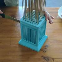 Herramienta para brocetas de Carne, Parrilla para hacer kebabs, Caja de plástico para transportar Carne, color Azul - details 0