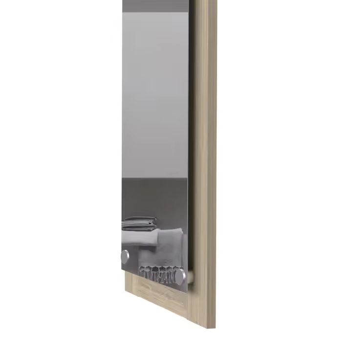 TUHOME Espejo de Baño Vanguard, con forma rectangular, Rovere Madera manufacturada  Baño-Almacenamiento - 1