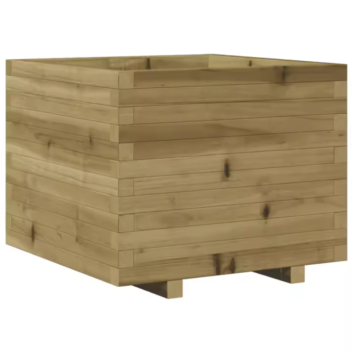 vidaXL Jardinera madera de pino impregnada 60x60x49,5 cm - 1