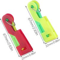 2 piezas de enhebrador de agujas, agujas de coser a mano de plástico, herramienta de enhebrado de bricolaje, enhebradores de agujas para coser a mano (color aleatorio) - details 0
