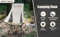 Silla De Camping Plegable Westtune Con Apoyabregas Ligera De Aleación De Aluminio Silla De Pesca Para Exterior - details 0