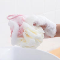 1Pc Esponja De Ducha Suave Con Red Malla Para Crear Bolitas De Jabón Exfoliante Para El Cuerpo Y Limpieza De Espalda Accesorio De Baño - details 2