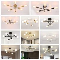 Lámpara Colgante Minimalista Nórdica LED Para Decoración De Habitaciones Y Salones En Negro Y Oro Instalación Sencilla Sin Certificación - details 7