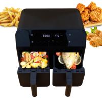 Horno Eléctrico Doble Cajón + Freidora de Aire Inteligente, 1500W Multifuncional para Cocina, Combinado para Hornear/Asar/Cocinar al Vapor/Papas Fritas/Carne, Todo en 1, Hogar - details 0