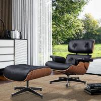TY323 XL Classic Recliner Light Walnut Armchair Black Cowhide Black Big Head Foot Swivel Deck Chair Furniture Lunch Break Cha Ergonomic Design Office Lunch Break Chair Living Room Comfort Lounge Chair Genuine Top Layer Cowhide Aluminum Alloy Big Head Feet - details 15