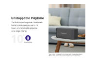 Tronsmart Altavoz máximo 80W Bluetooth Mega Pro, Potencia 60W, Reproductor de Música, Control Táctil, Asistente de Voz, Conexión NFC, Soporta microSD, Modelo Mega, Potencia 40W portátil para viajes, exteriores, para la ducha, la playa y - details 1