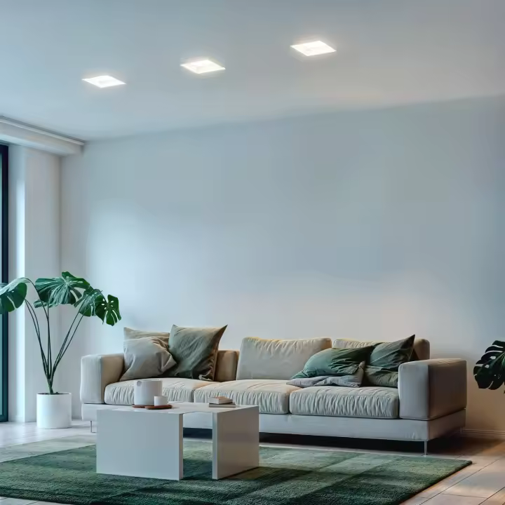 Ledkia Downlight LED 9W Cuadrado Integración Escayola/Pladur Corte 223x223 mm UGR17 2700K Blanco Cálido - 1