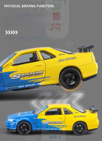 Nissan Skyline GTR 1:32 Modelo De Coche De Escala En Aleación Con Sonido Y Luz Coche Diecast De Metal Juguete Coleccionable Para Niños A942 - details 6