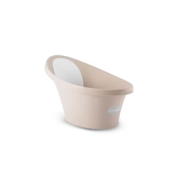 Bañera bebe ergonómica Color Sand con respaldo blanco  Shnuggle - 1