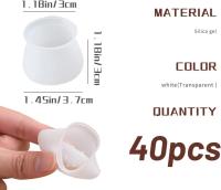 Cubiertas de la pierna de la silla, casquillo de la pierna de la silla del silicón, cojines redondos del pie de los muebles - details 0