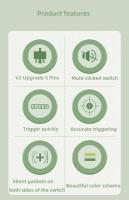 Interruptores Mecánicos Outemu Peach/Lemon V2 Lubed Update Silenciosos Para Teclado Lineales Tactiles 5Pines DIY Hot-Swap Personalizable - details 8