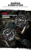 Reloj Deportivo SMAEL 50m Impermeable Digital 8072 Reloj De Pulsera Dual Tiempo LED Para Hombres Resistente Al Choque Con Pantalla LED Y Alarmas - details 3