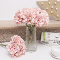 5PCS Flores Artificiales De Seda Peonia Para Boda Decoración De Hogar Y Sala De Estar Arreglo Floral DIY Wreath De Navidad Falso Otoño - details 2