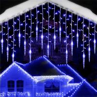 Guirnalda De Luces LED Para Navidad Y Año Nuevo Guirnalda De Hielo Para Decoración De Calle Longitud 0.3M 0.4M 0.5M Multicolor Blanco Rojo Morado Azul Amarillo - details 2