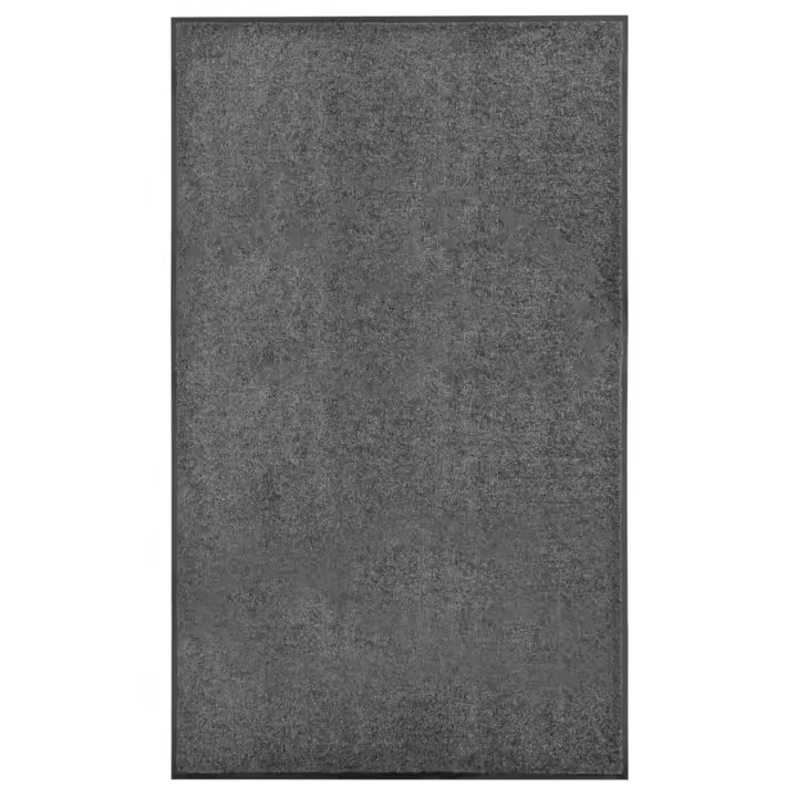 vidaXL Felpudo lavable gris antracita 90x150 cm - 1
