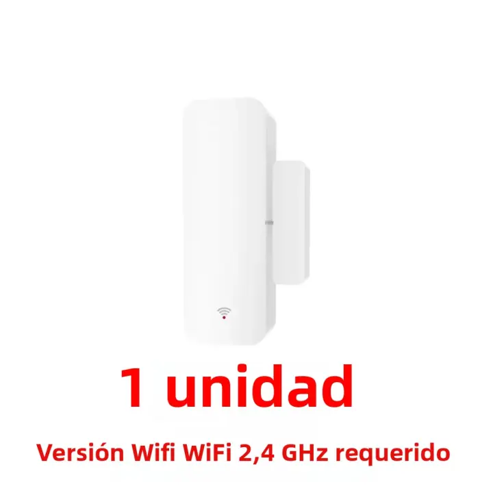 Sensor De Puerta WiFi Tuya Compatible Con Alexa Y Google Assistant Control Remoto Por App Notificación De Apertura Y Cierre De Ventanas Y Puertas - 1